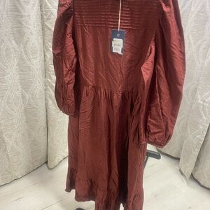 Universal Thread Burgundy Long Sleeve Dress